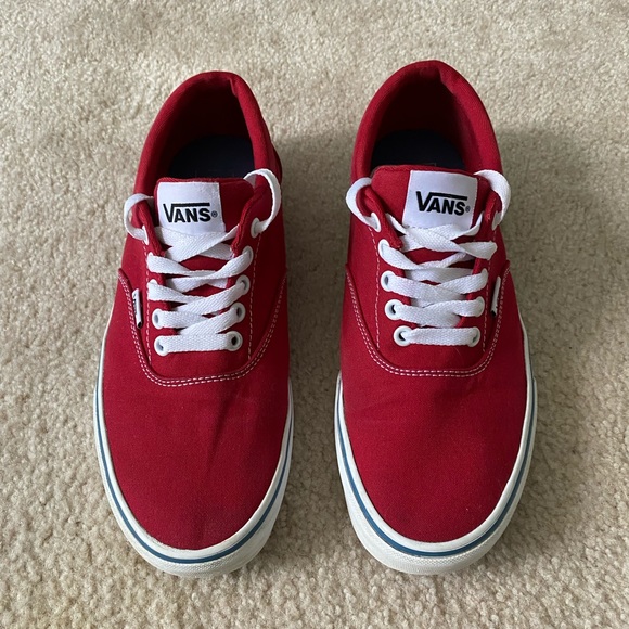 Vans Other - Vans Red Lace-up Sneakers